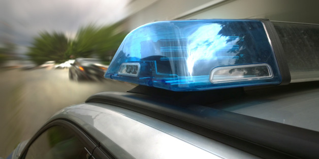Police is following a car