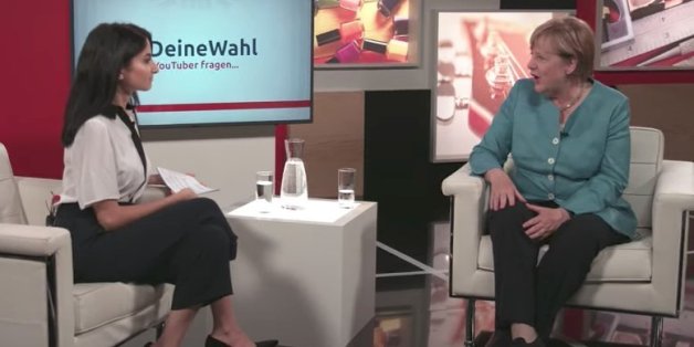 Youtuberin Ischtar Isik im Gespräch mit Angela Merkel
