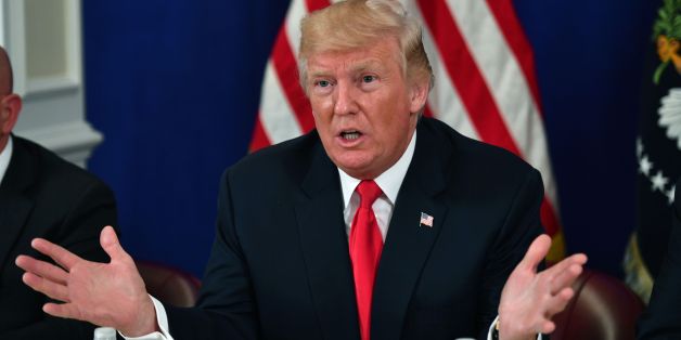 US President Donald Trump speaks during a security briefing on August 10, 2017, at his Bedminster National Golf Club in New Jersey. / AFP PHOTO / Nicholas Kamm (Photo credit should read NICHOLAS KAMM/AFP/Getty Images)