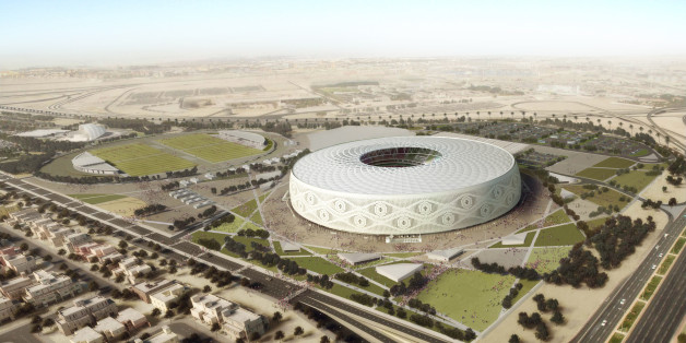 DOHA, QATAR: In this undated computer-generated artists' impression provided by 2022 Supreme Committee for Delivery and Legacy, the Al Thumama Stadium, a Qatar 2022 World Cup venue being built in Doha, Qatar. (Illustration provided by 2022 Supreme Committee for Delivery and Legacy via Getty Images)