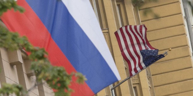 MOSCOW, RUSSIA - JULY 31: View of the building of the US Embassy is seen as it was suspended to use by Russian government after the U.S. Senate approved on Thursday new sanctions against Russia, Iran, and North Korea, on July 31, 2017 in Moscow, Russia. (Photo by Nikita Shvetsov/Anadolu Agency/Getty Images)