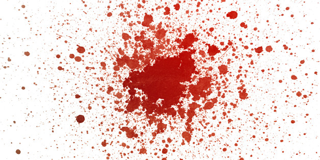 Blood stain on white background