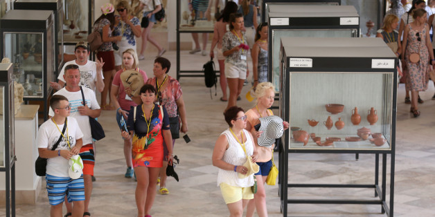 Tourists walk ,inside the Carthage Museum near Tunis, Tunisia July 31, 2017. Picture taken July 31, 2017. REUTERS/Zoubeir Souissi