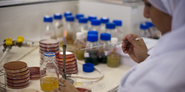 Doctors and technicians complete medical tests at a private clinic in Algiers, Algeria. (Photo by Monique Jaques/Corbis via Getty Images)
