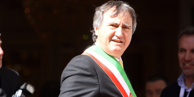 ITALY, VENICE - APRIL 29: Luigi Brugnaro major of Venice looks attends at the ceremony on the occasion of the 70th anniversary of Confcommercio (confederation of traders) at La Fenice Theatre on April 29, 2016 in Venice. (Photo by Andrea Spinelli/Corbis via Getty Images)