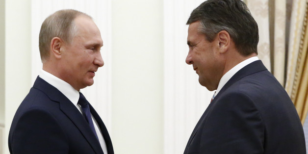 Russlands Präsident Wladimir Putin und Sigmar Gabriel