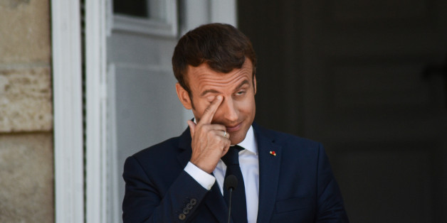 The French President Emmanuel Macron, during a Press conference in Varna, Bulgaria, on August 25, 2017.The accents of the meeting with the Bulgarian leaders are the options for development of bilateral relations, cooperation in economy, investments and culture, the guard of the EUs external borders and the ideas for the future of Europe. The focus is also on the priorities, implemented into the agenda of the Bulgarian EU presidency, the European perspective of the Western Balkans and Bulgarias