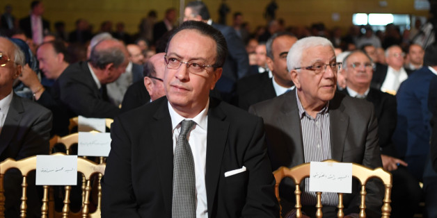 Hafedh Caid Essebsi (C), leader of Nidaa Tounes party, looks on as he attends an official speech delivered by the Tunisian President Beji Caid Essebsi (unseen) on May 10, 2017 in Tunis.
Essebsi said that the army will protect the output of Tunisia's main resources from being disrupted by protests over social and labour issues. / AFP PHOTO / FETHI BELAID (Photo credit should read FETHI BELAID/AFP/Getty Images)