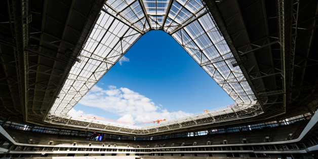 KALININGRAD, RUSSIA - AUGUST 28: The construction site of the Kaliningrad stadium is seen on August 28, 2017 in Kaliningrad, Russia. (Photo by Lars Baron/Getty Images)