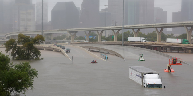 Les inondations à Houston, Texas, après l'ouragan Harvey, le 27 août 2017
