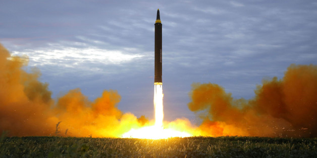 A missile is launched during a long and medium-range ballistic rocket launch drill in this undated photo released by North Korea's Korean Central News Agency (KCNA) in Pyongyang on August 30, 2017. KCNA/via REUTERS ATTENTION EDITORS - THIS IMAGE WAS PROVIDED BY A THIRD PARTY. REUTERS IS UNABLE TO INDEPENDENTLY VERIFY THIS IMAGE. SOUTH KOREA OUT. NO THIRD PARTY SALES. NOT FOR USE BY REUTERS THIRD PARTY DISTRIBUTORS. TPX IMAGES OF THE DAY