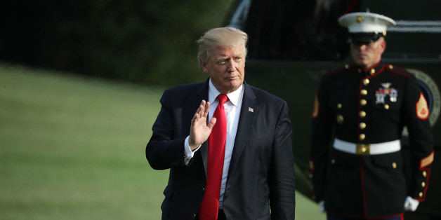 WASHINGTON, DC - AUGUST 30: U.S. President Donald Trump walks across the South Lawn after returning to the White House August 30, 2017 in Washington, DC. Trump traveled to Springfield, Missouri, to participate in a tax reform kickoff event, according to the White House. (Photo by Chip Somodevilla/Getty Images)