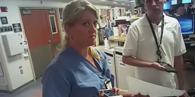 FILE PHOTO: Nurse Alex Wubbels is shown during an incident at University of Utah Hospital in this still photo taken from police bodycam video taken in Salt Lake City, Utah, U.S. on July 26, 2017. Courtesy Salt Lake City Police Department/Handout via REUTERS ATTENTION EDITORS - THIS IMAGE WAS PROVIDED BY A THIRD PARTY