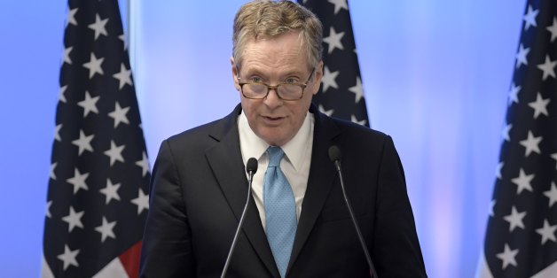 US Trade Representative Robert Lighthizer delivers a speech during a press conference on the third and last day of the second round talks of the NAFTA (North American Free Trade Agreement) in Mexico City, on September 5, 2017. / AFP PHOTO / PEDRO PARDO (Photo credit should read PEDRO PARDO/AFP/Getty Images)