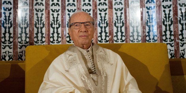TUNIS, TUNISIA - JUNE 25: Tunisian President, Beji Caid Essebsi attends the Eid al-Fitr prayer at Malik ibn Anas Mosque in Tunis, Tunisia on June 25, 2017. Eid al-Fitr is a religious holiday celebrated by Muslims around the world that marks the end of Ramadan, Islamic holy month of fasting.
(Photo by Amine Landoulsi/Anadolu Agency/Getty Images)