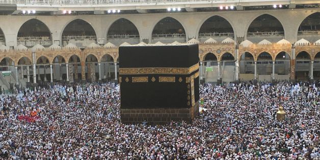Muslim pilgrims circumambulate the Kaaba, Islam's holiest shrine, at the Grand Mosque in Saudi Arabia's holy city of Mecca on September 3, 2017, during the annual Hajj pilgrimage. / AFP PHOTO / KARIM SAHIB (Photo credit should read KARIM SAHIB/AFP/Getty Images)