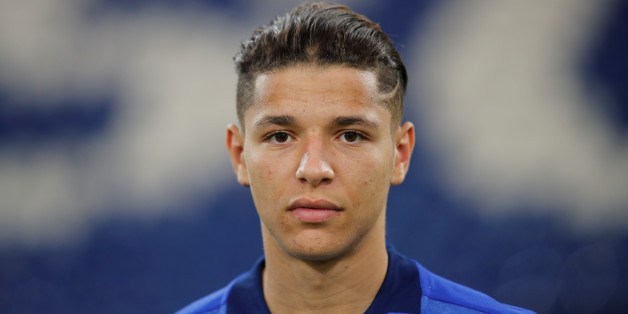 Soccer Football - FC Schalke 04 Photocall - Gelsenkirchen, Germany - July 12, 2017 Schalke 04's Amine Harit during the official team picture at the Veltins Arena REUTERS/Wolfgang Rattay