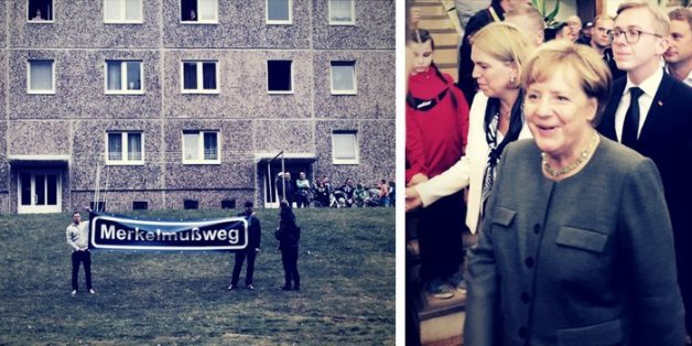 Horror-Wahlkampf im Osten: In einem Moment wird es für Merkel in Strasburg richtig ungemütlich