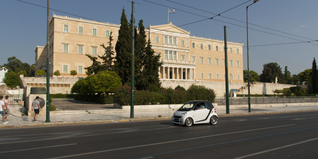 Hellenic Parliament house in Athens, Greece, August 2014