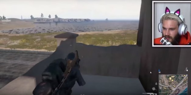 Le Youtubeur PewDiePie en pleine partie de jeu vidéo.