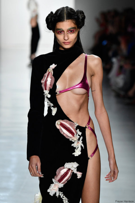 black dress namilia new york fashion week