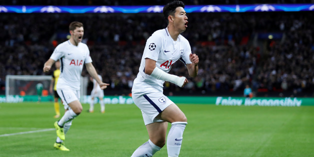 Soccer Football - Champions League - Tottenham Hotspur vs Borussia Dortmund - Wembley Stadium, London, Britain - September 13, 2017 Tottenham's Son Heung-min celebrates scoring their first goal Action Images via Reuters/Andrew Couldridge