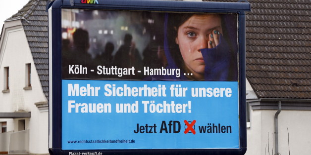 Ein Plakat der AfD in Rheinland-Pfalz Anfang 2016