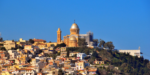 Algiers, Algeria: Our Lady of Africa Catholic basilica, built on the hill above the Bologhine area - designed by Jean Eugene Fromageau, diocesan architect of Algiers - Byzantine style - French colonial architecture