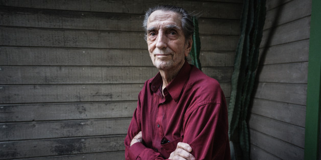 LOS ANGELES, CA - February 23: Actor Harry Dean Stanton stands outside of his home on February 23, 2015 in Los Angeles, California. (Photo by Giles Clarke/Getty Images)