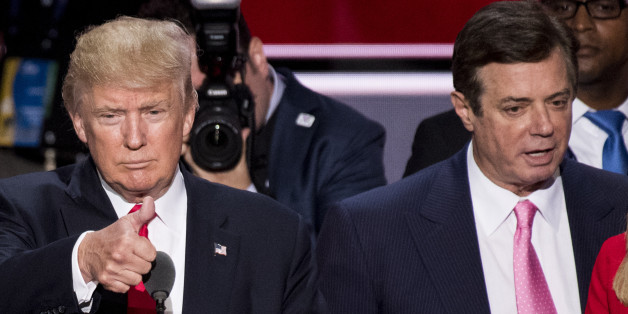 UNITED STATES - JULY 12: GOP nominee Donald Trump, flanked from left by campaign manager Paul Manafort, and daughter Ivanka Trump, checks the podium early Thursday afternoon in preparation for accepting the GOP nomination to be President at the 2016 Republican National Convention in Cleveland, Ohio on Thursday July 21, 2016. (File Photo By Bill Clark/CQ Roll Call)