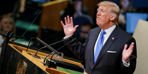 U.S. President Donald Trump addresses the 72nd United Nations General Assembly at U.N. headquarters in New York, U.S., September 19, 2017. REUTERS/Eduardo Munoz TPX IMAGES OF THE DAY