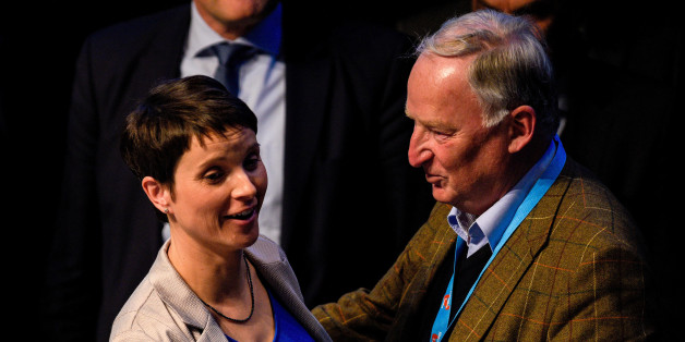 Frauke Petry feiert Wahlergebnis der AfD - mit einem Zitat von Gandhi.