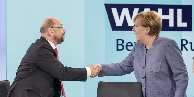 Martin Schulz und Angela Merkel