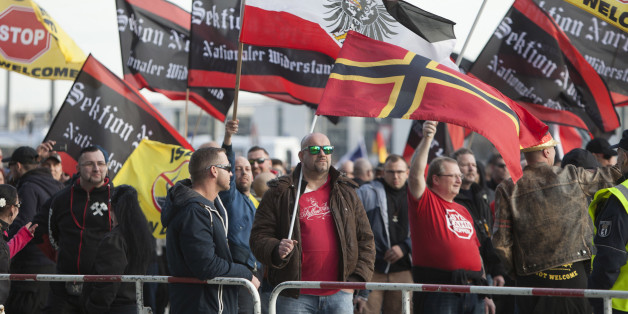 Rechte Demonstranten in Sachsen