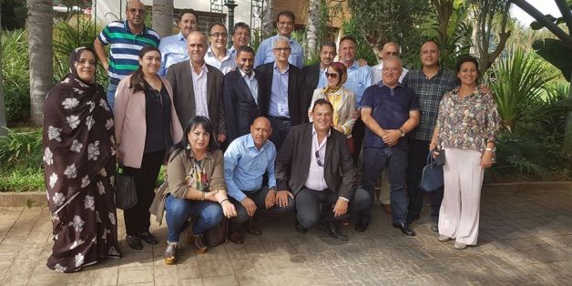 Photo de groupe prise chez l'Istiqlalien Taoufiq Hejira, septembre 2017