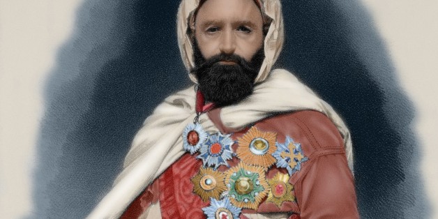 Abdelkader El Djezairi (1808-1883). Algerian political and military. Engraving, 1887. Colored. (Photo by: Prisma/UIG via Getty Images)