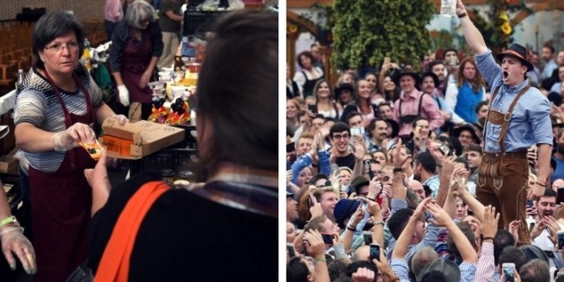 Tafel in Düsseldorf, Oktoberfest in Bayern