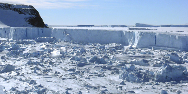 A view of an iceberg that just separated from the Larsen B ice shelf and floating into the northwest part of the Weddell Sea is seen in this handout photo taken on March 4, 2008. On the Antarctic Peninsula, which stretches out from Antarctica toward the South Atlantic Ocean, some of the huge ice shelves that line its coasts have now disintegrated and are floating in chunks in the ocean. A large part of the Larsen Ice Shelf broke up in 1995. Picture taken March 4, 2008. REUTERS/Pedro Skvarca/ IAA-DNA/Handout (ANTARCTICA). NO COMMERCIAL SALES.. FOR EDITORIAL USE ONLY. NOT FOR SALE FOR MARKETING OR ADVERTISING CAMPAIGNS..