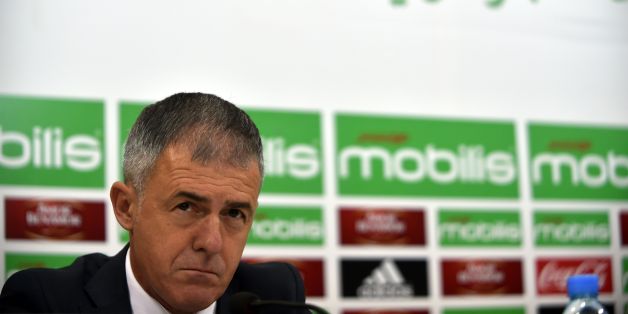 Lucas Alcaraz en conférence de presse le 19 avril 2017 à Alger