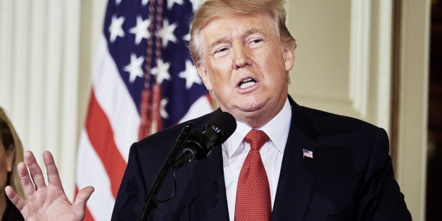 U.S. President Donald Trump speaks while introducing Kirstjen Nielsen, U.S. secretary of Homeland Security nominee, not pictured, at the White House in Washington, D.C., U.S., on Thursday, Oct. 12, 2017. Trump announced his nomination of Kirstjen Nielsen, a top aide to White House Chief of Staff John Kelly, to succeed him as secretary of Homeland Security. Photographer: T.J. Kirkpatrick/Bloomberg via Getty Images