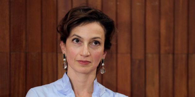 French former culture minister and newly elected head of UNESCO Audrey Azoulay looks on during a press conference following her election on October 13, 2017 at the UNESCO headquarters in Paris.
Former French foreign minister Audrey Azoulay was selected to head the embattled UN cultural agency UNESCO after defeating her Qatari rival by two votes in a cliffhanger election on October 13. / AFP PHOTO / Thomas Samson (Photo credit should read THOMAS SAMSON/AFP/Getty Images)