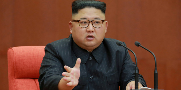 North Korean leader Kim Jong Un speaks during the Second Plenum of the 7th Central Committee of the Workers' Party of Korea (WPK) at the Kumsusan Palace of the Sun, in this undated photo released by North Korea's Korean Central News Agency (KCNA) in Pyongyang October 8, 2017. KCNA/via REUTERS. ATTENTION EDITORS - THIS IMAGE WAS PROVIDED BY A THIRD PARTY. REUTERS IS UNABLE TO INDEPENDENTLY VERIFY THIS IMAGE. NO THIRD PARTY SALES. SOUTH KOREA OUT.