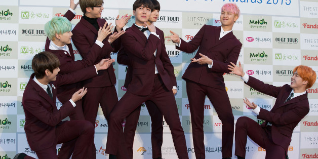SEOUL, SOUTH KOREA - FEBRUARY 17: Boy band BTS attends the 5th Gaon Chart K-Pop Awards on February 17, 2016 in Seoul, South Korea. (Photo by Han Myung-Gu/WireImage)