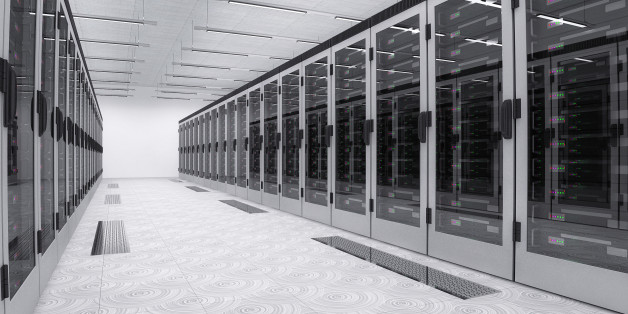 Servers in server room.