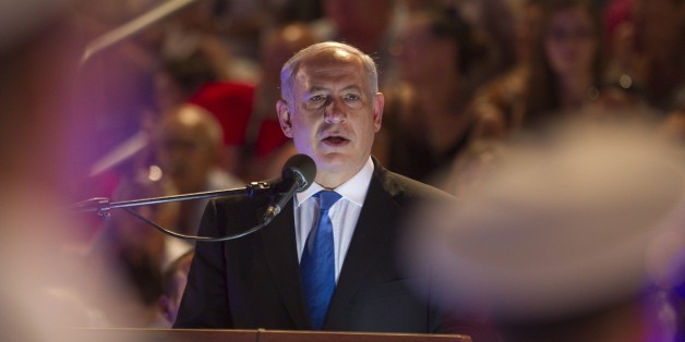 Israeli Prime Minister Benjamin Netayahu delivers a speech during the Graduation Ceremony for Naval Academy cadets in Naval Base in Haifa, north of Israel on September 7, 2011. AFP PHOTO/JACK GUEZ (Photo credit should read JACK GUEZ/AFP/Getty Images)