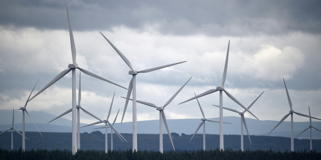 EAST KILBRIDE, SCOTLAND - JULY 17: Wind turbines are seen at Whitelees wind farm on July 17, 2015 in East Kilbride, Scotland. According to a trade body Scottish councils could lose out on an estimated £44m of income over the next 20 years if changes are made to wind farm subsidies. (Photo by Jeff J Mitchell/Getty Images)