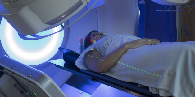 Asian Woman receiving Radiation Therapy Treatments for Cancer