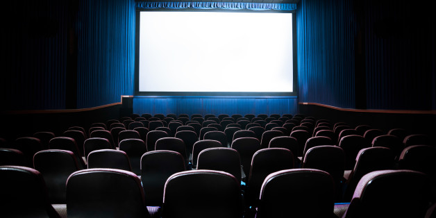 Movie Theater with blank screen / High contrast image