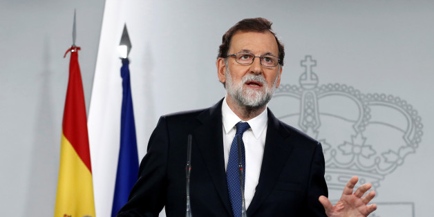 Spain's Prime Minister Mariano Rajoy speaks during a press conference at the Moncloa Palace in Madrid, Spain, October 21, 2017. REUTERS/Juan Medina