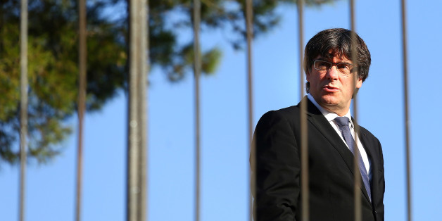 Catalan President Carles Puigdemont attends a memorial event at the tomb of former president of the Generalitat, the regional government, Lluis Companys in Barcelona, Spain, October 15, 2017. REUTERS/Ivan Alvarado